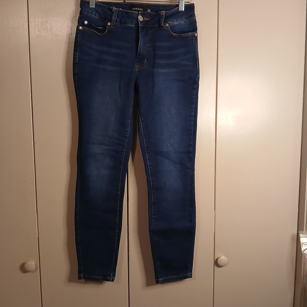 Tahari Woman Deep Blue Skinny Jeans (0582A2)